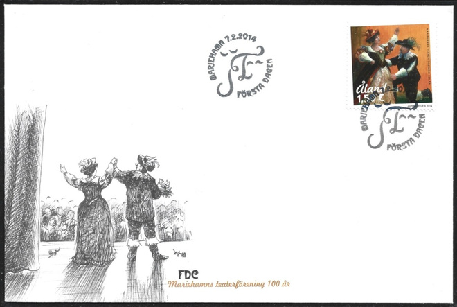 FDC Åland 2014  Teatteriyhdistys  50 v  LaPe ÅL 377