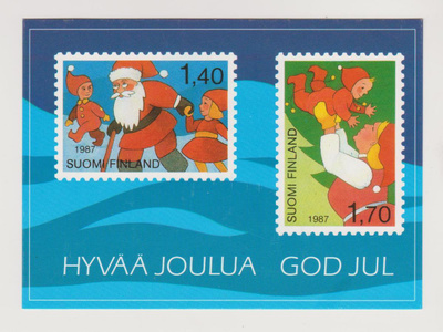 FDC 1987 postimerkkikeskuksen joulukortti