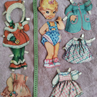 Paperinukke iso pikkutyttö 1950-60-luku - pikkukuva 1