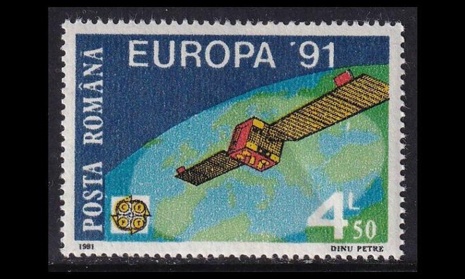 Romania 4653 ** Europa avaruus (1991)