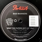 BAD MANNERS: What the papers say. 12" - pikkukuva 3
