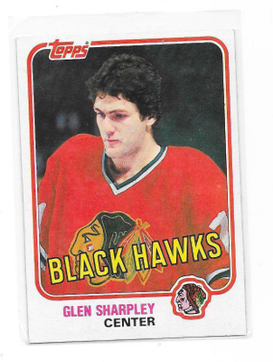 1981-82 Topps #76 Glen Sharpley Chicago Blackhawks