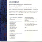 cd, Surutyö - Kantaesitys Sibelius-Akatemiassa 6.12.1993 - pikkukuva 2