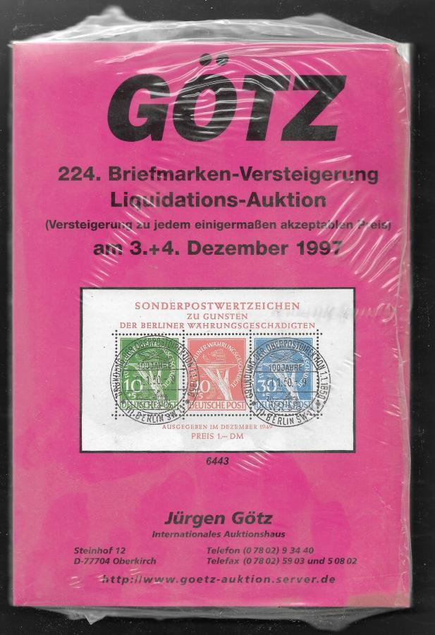 Huutokauppaluettelo - Götz 3.12.1997
