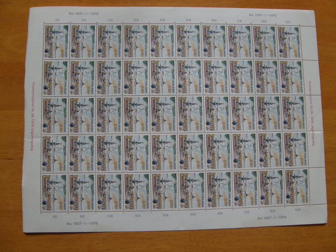 1976 Kuvamerkki 0,80mk Havis Amanda kokoarkki **