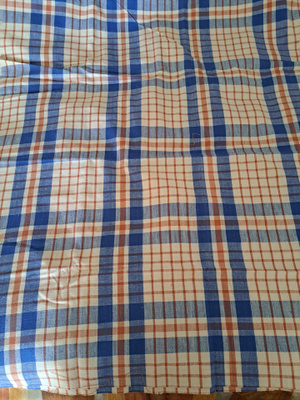 Ruudullinen puuvillakangas 150x90cm