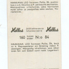 Purkkakuva Hellas Jääkiekko-sarja n:o 84 LEO HAAKANA. - pikkukuva 2