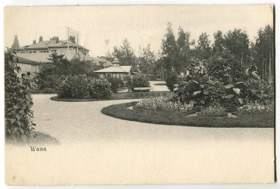 Vaasa Puisto & rakennuksia, kulkenut 1907