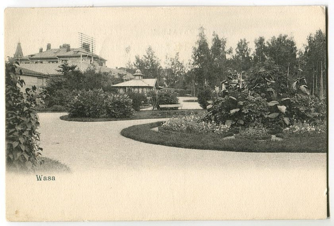 Vaasa Puisto & rakennuksia, kulkenut 1907