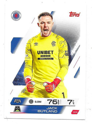 2025-26 Topps Match Attax CL #308 Jack Butland , Rangers