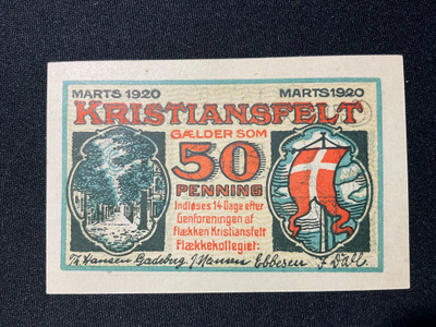 Tanskan Notgeld, Cristiansfeld marts1920