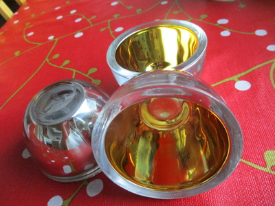 PARTYLITE 3 KPL SOMISTE TUIKKIVILLE HOPEA / KULTA