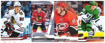 4 x TEUVO TERÄVÄINEN Blackhawks, Hurricanes