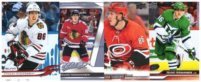 4 x TEUVO TERÄVÄINEN Blackhawks, Hurricanes