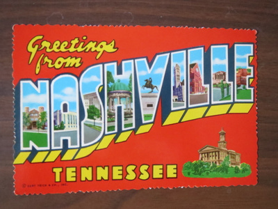 Greetings from Nashville 1970-luku sommitelmakortti