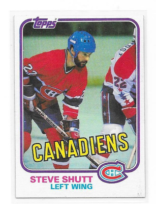 1981-82 Topps #34 Steve Shutt Montreal Canadiens
