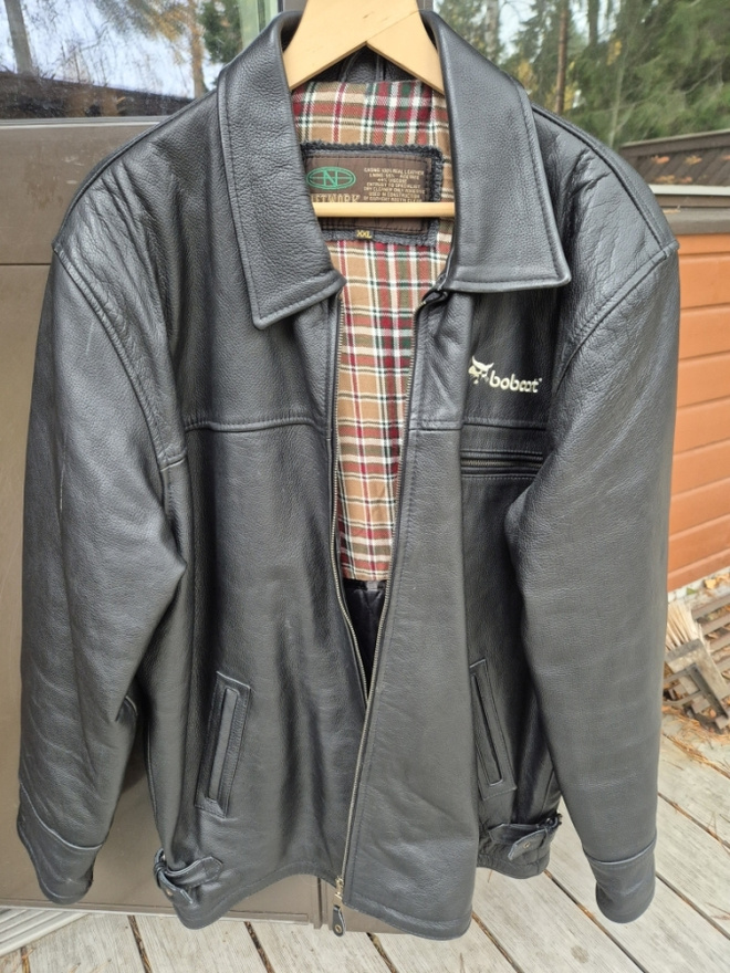 Vintage Bobcat nahkatakki XXL