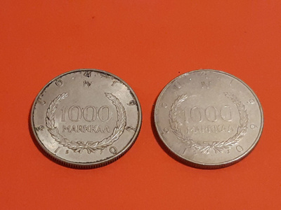 Hopearaha Suomi 1960 1000mk 2kpl