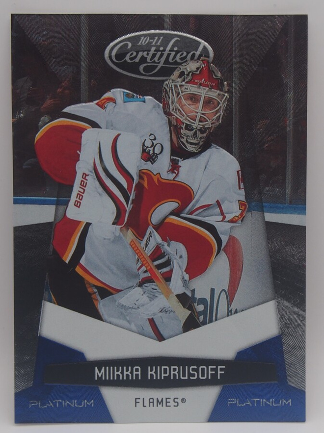 2010-11 Certified Platinum blue Miikka Kiprusoff /250