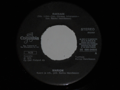 7" MARION - Rakkain / Jaa Jaa - single 1973 EX-