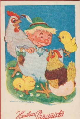 Arnold Tilgmann Peikko , kukko , kana ja tiput - pieni kortt