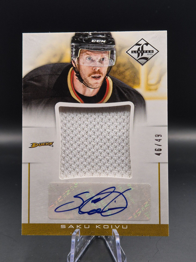 2012-13 Saku Koivu Limited Authentic Jumbo Material Auto/49
