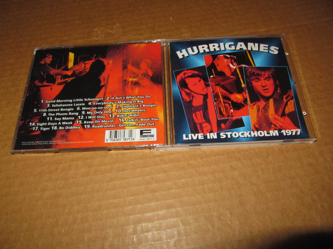 Hurriganes CD Live In Stockholm v.1996 UUSI !