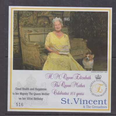 Queen Elisabet Queen mother 2001 St Vincent