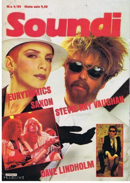 SOUNDI 4/1984 dave lindholm, eurythmics, stevie ray vaughan.
