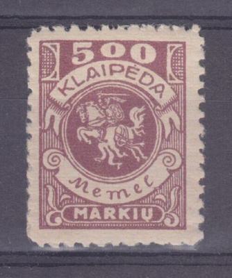 Saksa reich Memel 1923 Mi 148 postituoreena Mi hinta 90€