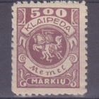 Saksa reich Memel 1923 Mi 148 postituoreena Mi hinta 90€ - pikkukuva 1