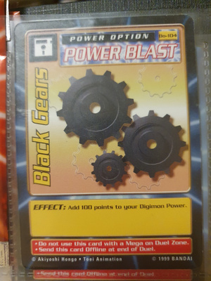 [Mint] 1999 Bandai Digimon - Black Gears card Bo-104
