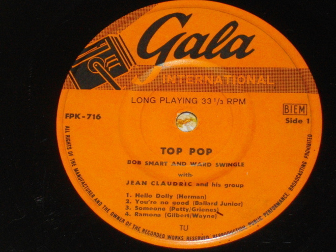 7" BOB SMART,WARD SWINGLE & JEAN CLAUDRIC  EP single 1960's