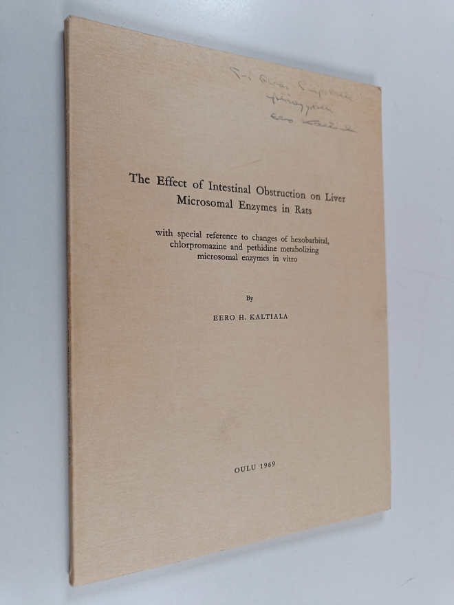 Ejnar Eriksson ym. : The Effect of Intestinal Obstruction...