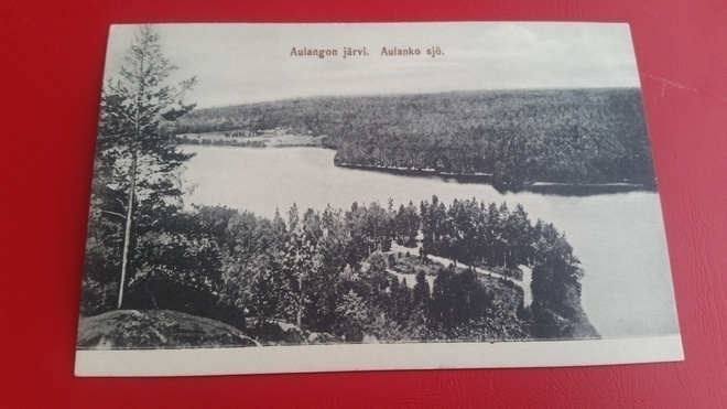 Aulangon järvi. Vanha mustavalkoinen kulkematon