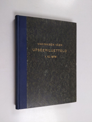 Vakinaisen väen upseeriluettelo 1.10.1976