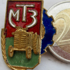VANHA CCCP Merkki MTZ Traktoritehdas Minsk Messinkiä n.1950 - pikkukuva 1