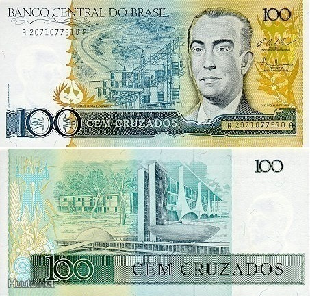 Brasilia 100 Cruzados v.1987 (P-211c) UNC