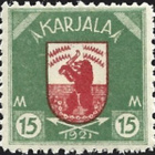 1922 Karjala 15 mk harmaanvihreä/punainen ** LaPe K 13 B - pikkukuva 1