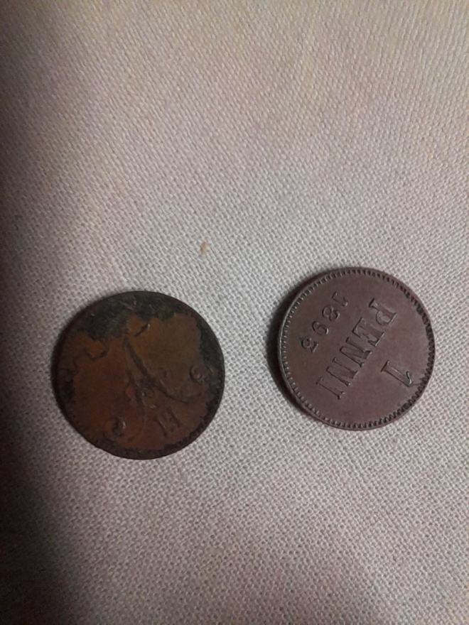 2kpl penni 1893