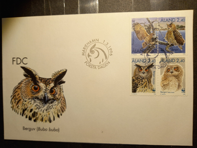 ÅLAND EPK FDC 2/1996: Huuhkaja, WWF-vihko