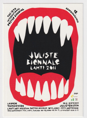 Lahti: Juliste biennale 2011 - mainoskortti