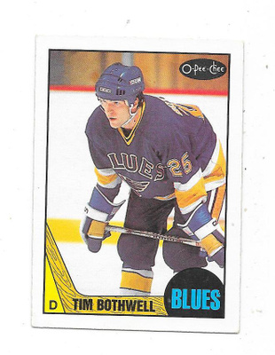 1987-88 OPC #29 Tim Bothwell , St Louis Blues