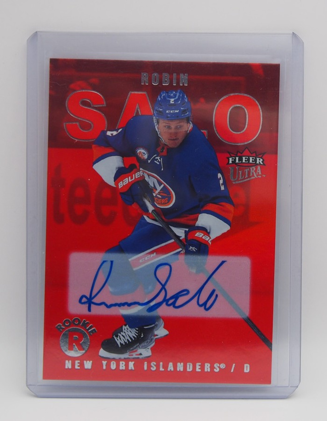 2021-22 Fleer ultra Red rainbow autograph Robin Salo