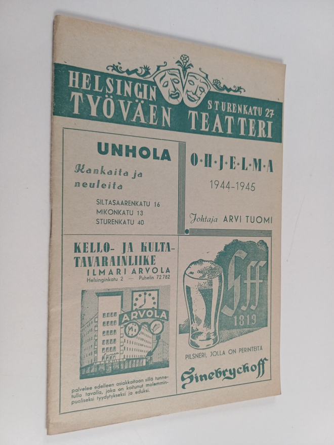 Helsingin työväen teatteri : ohjelma 1944-1945