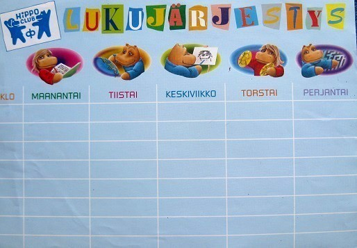 Hippo club lukujärjestys