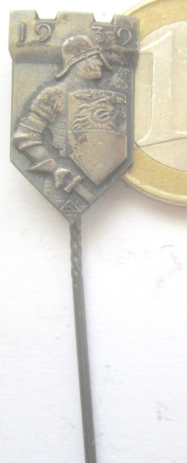 VANHA Merkki Sota-aiheinen Hopeaa 1939