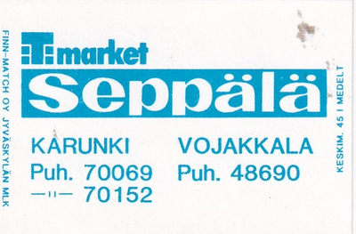 Karunki, Vojakkala, T Market Seppälä    5/11