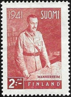1941 Sotamarsalkka Mannerheim 2 mk ** LaPe 250 W II 19 mm