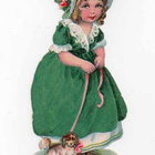 WANHA / Viktoriaanisen ajan tyttö, koiranpentu. 1900-l. - pikkukuva 2